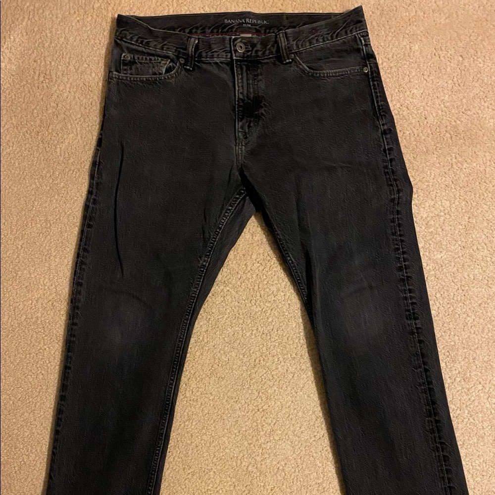 Banana Republic Slim black/grey jeans 34Wx30L